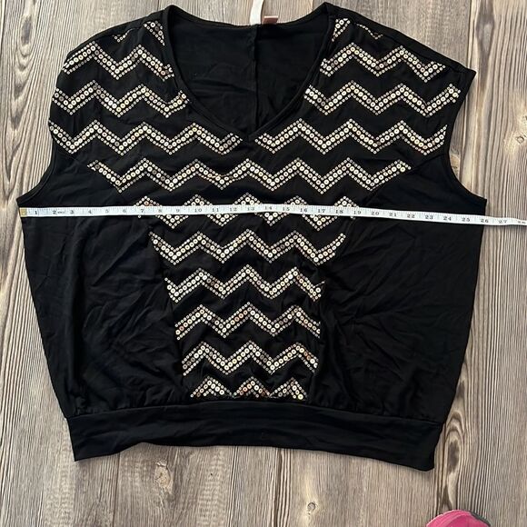 Eyeshadow Blouse With Gold Sequins - Picture 6 of 7